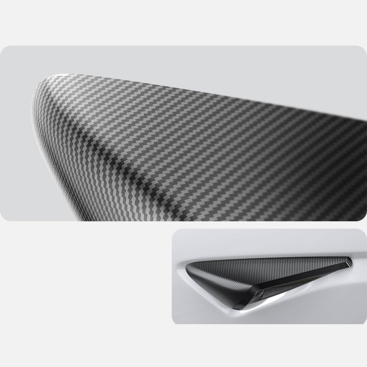 Osłony na kamery boczne do Tesla Model 3 Highland 2024, Spigen Side Camera Protection Cover, karbonowa